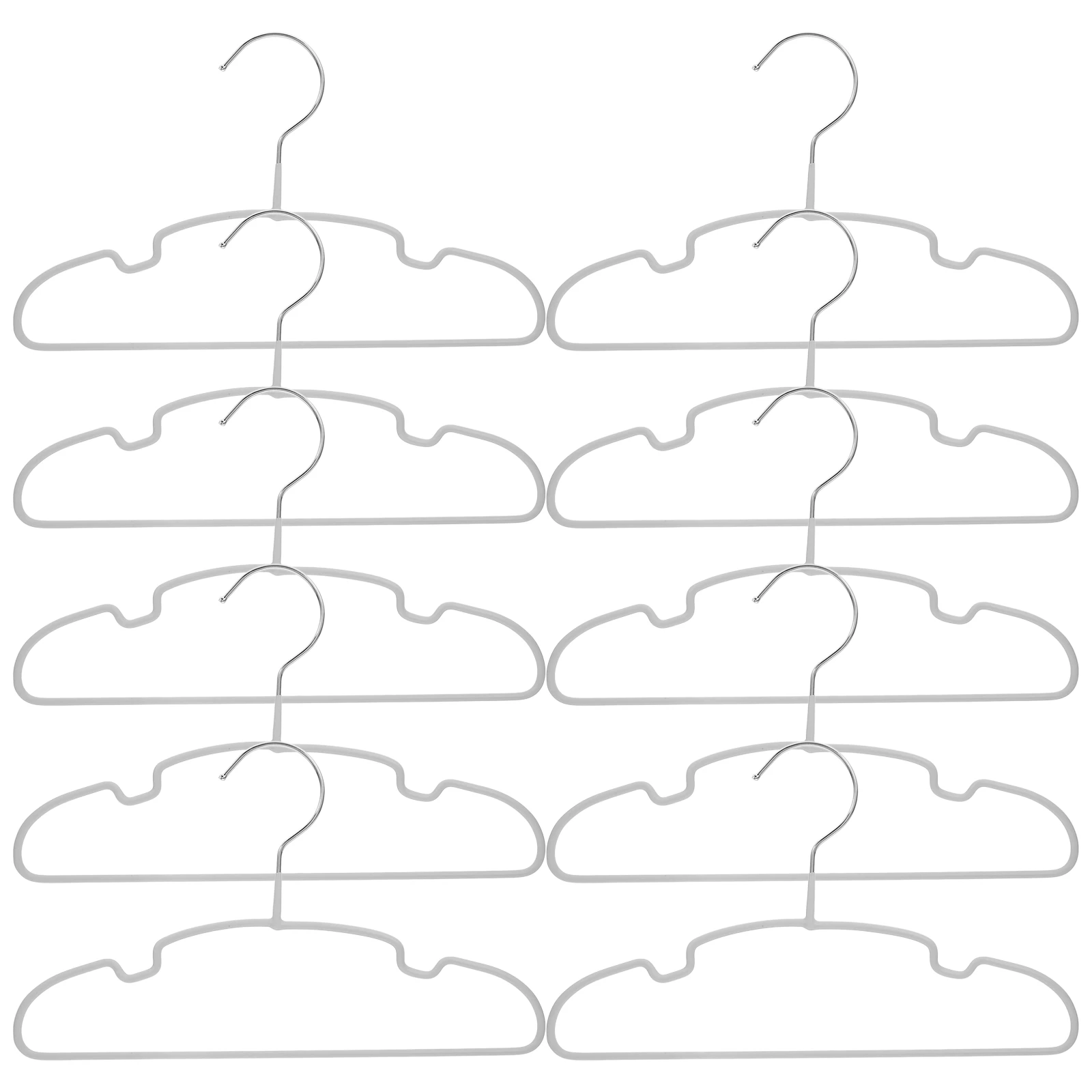 

10pcs Childrens Coated Kids Coat 30cm Nursery Gray Kids Coat Hangers for Closet Nursery Hangers For