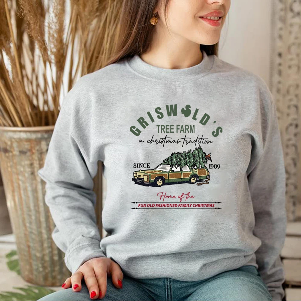 Griswold's Tree Farm Since 1989 Sweatshirt Christmas Shirt Family Holiday Sweater Retro Winter Clothes Women Christmas Outfit