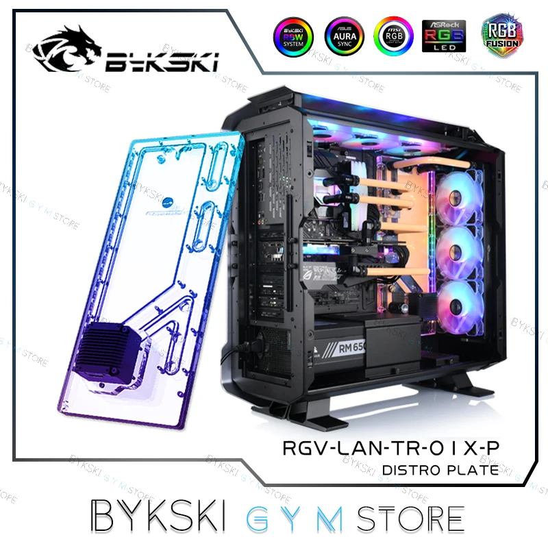 Bykski Distro Plate For LIAN LI ODYSSEY X Large Case,With DDC Pump MOD Waterway Board Kit For CPU GPU Block RGV-LAN-TR-01X-P