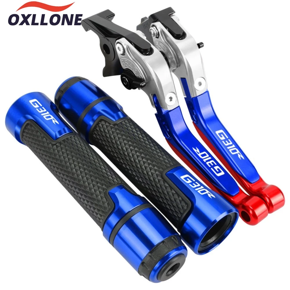 G310R 2024 Motorcycle Folding Extendable Adjustable Clutch Brake Levers Handbar End Grips For BMW G310R G310 R G 310 R 2017-2023