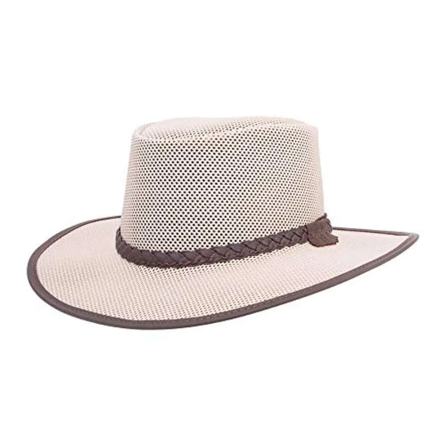

Soaker Hat for Outdoor Use Polyester Mesh Fabric Navy Blue UPF 50 Protection, Soakable Cooling, Lightweight Breathable Wide Bri