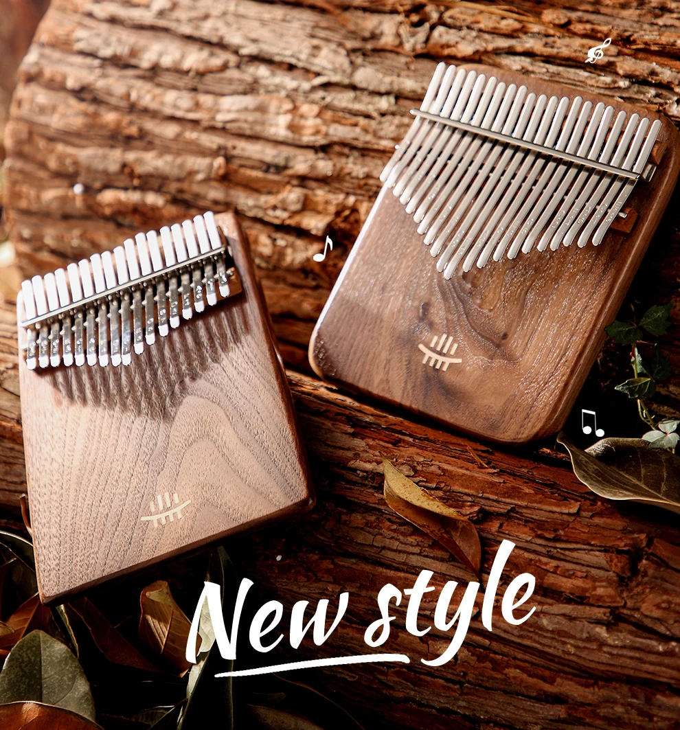 تصميم جديد 21 مفتاح Hrulu Kalimba لوحة عالية الجودة Kalimba 21 حافظة صلبة خالية من الجوز الأسود