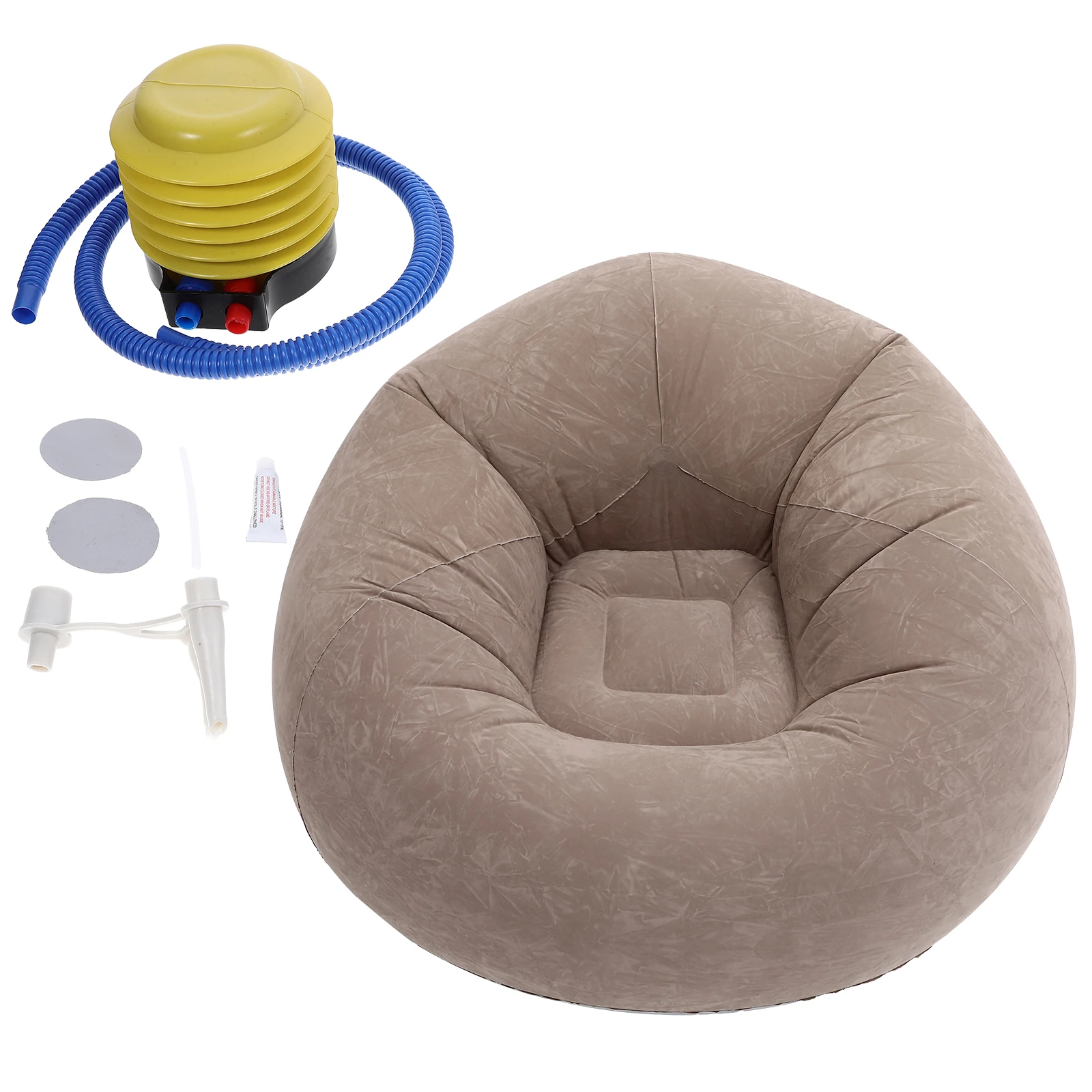 

1 set Inflatable Foldable Lazy Couch Outdoor Sofa Portable Air Seat Camping Mat Beach Chair Lightweight Durable Ground Bean Bag