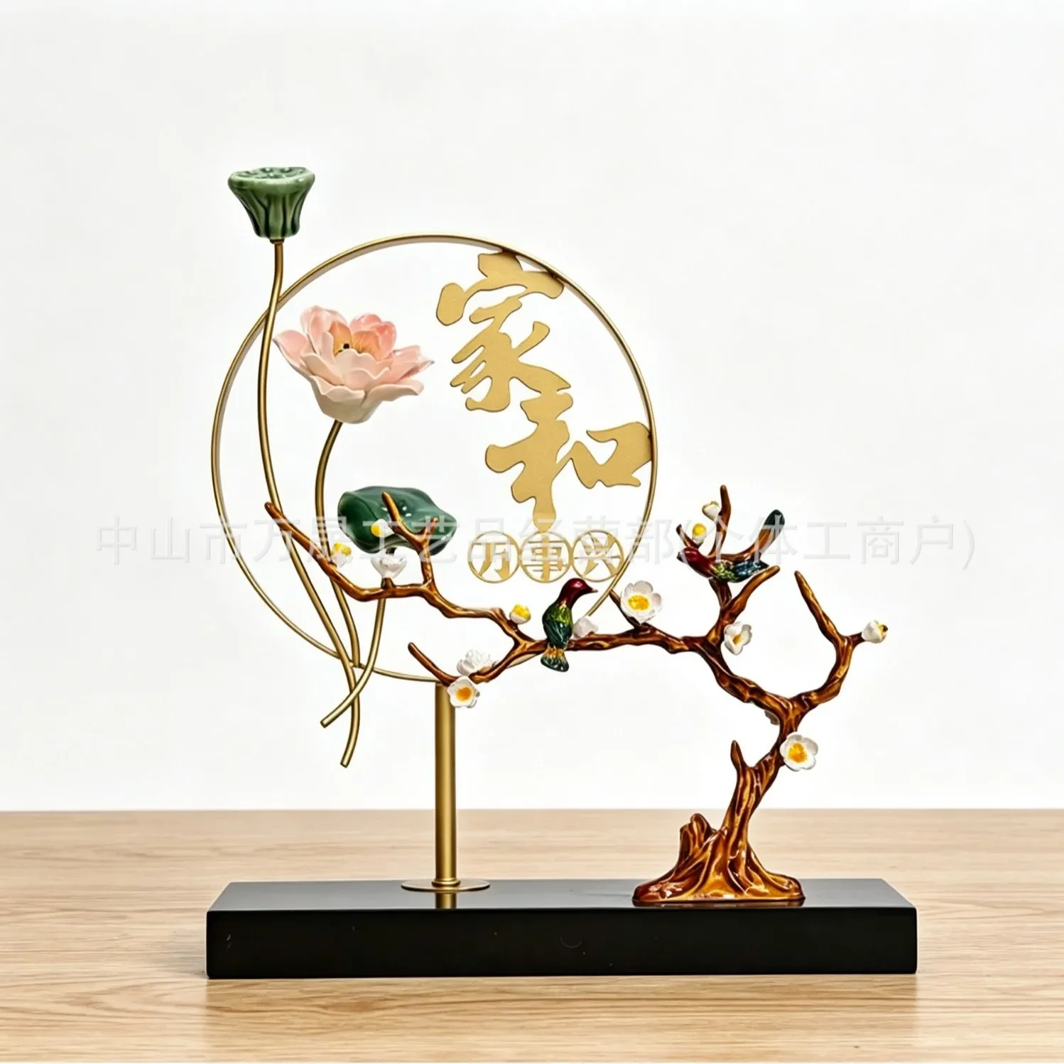 creative lotus ornament high-end sense living room entrance TV cabinet soft decoration new home housewarming gifts handicrafts