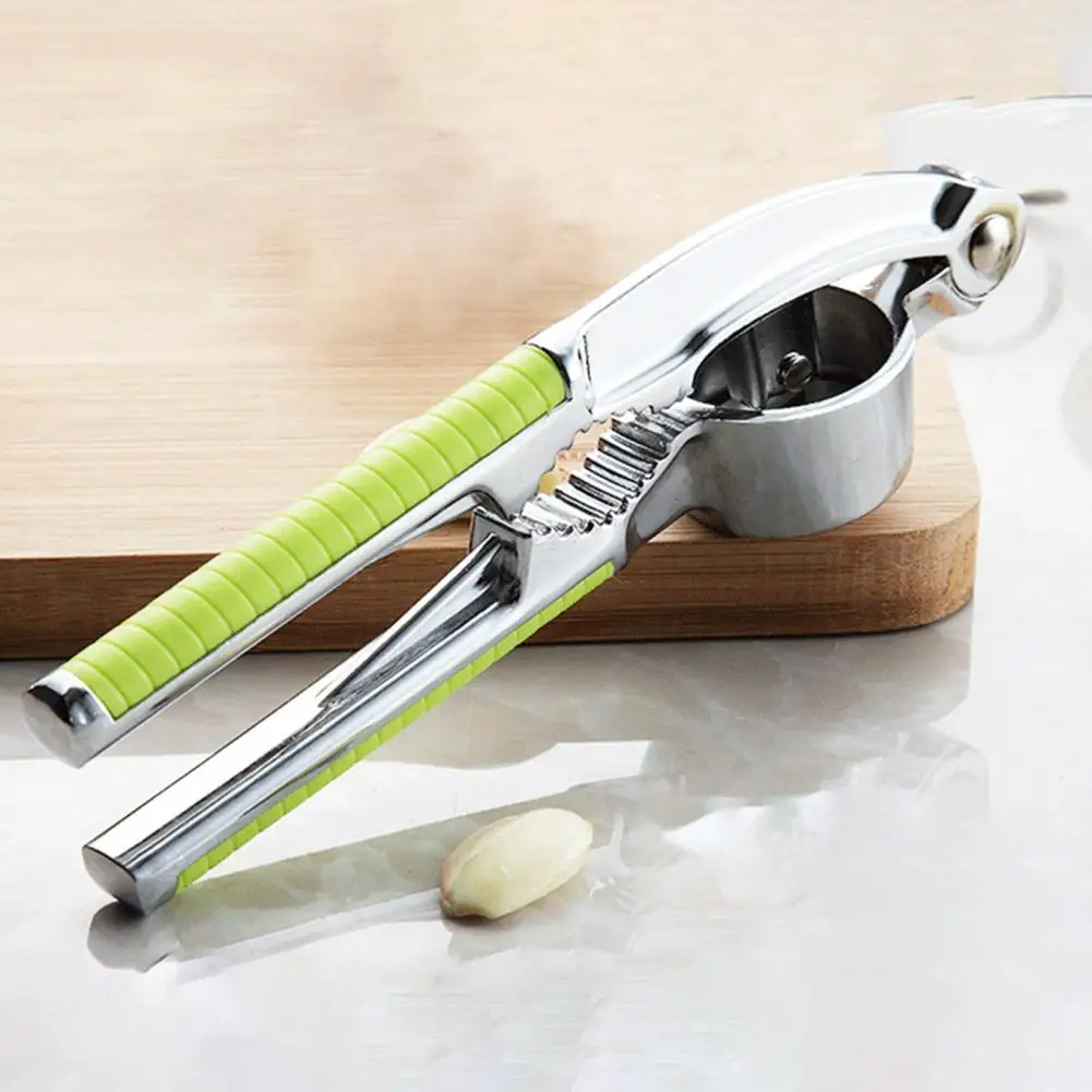 Garlic Press Anti-slip Handle Labor-saving Zinc Alloy Simple Operation Ginger Press Uniform Strength Ginger Crusher