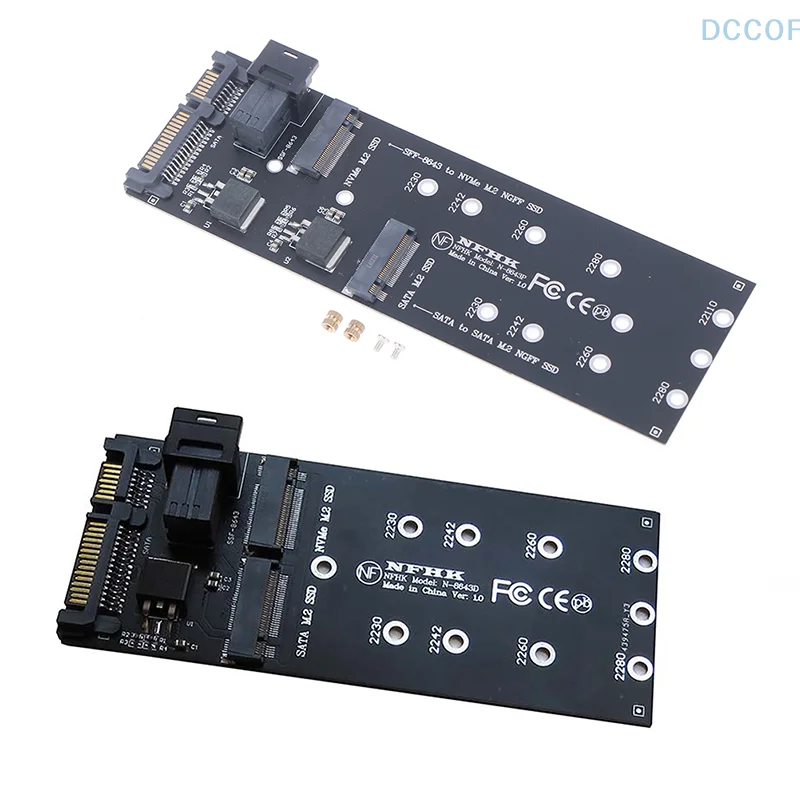 1 Pcs New 22Pin SATA Adapter SFF-8643 To M.2 U2 Kit NGFF M-Key To Slimline SAS NVME PCIe SSD SATA SSD Adapter For Mainboard