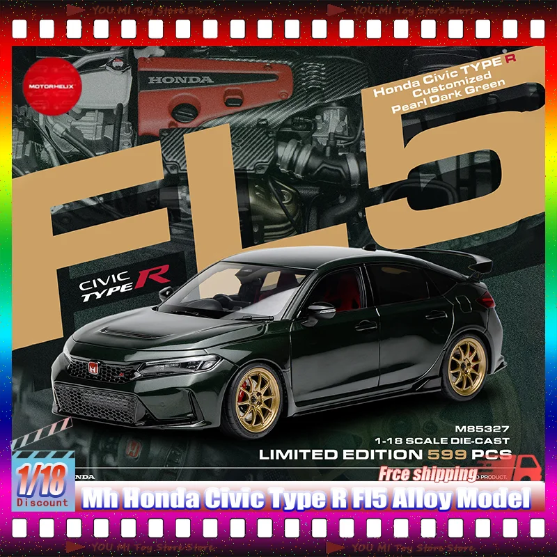

In Stock 1:18 Mh Honda Civic Type R Fl5 Simulation Full Open Alloy Miniature Die-Cast Car Models Custom Children'S Toys Ornament