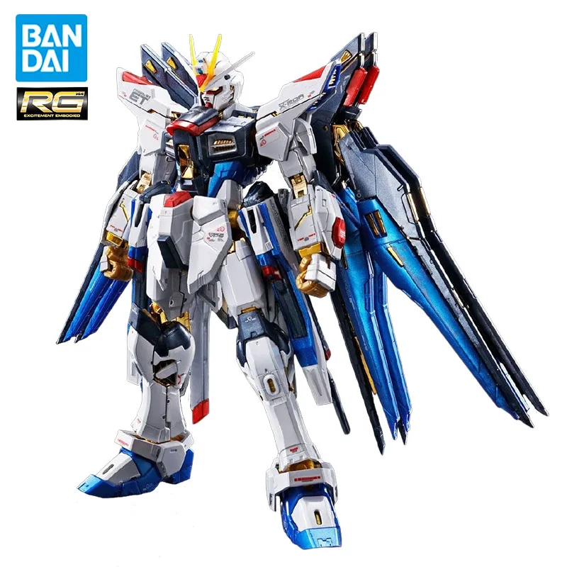 

In Stock Genuine Original BANDAI RG ZGMF-X20A STRIKE FREEDOM GUNDAM Action Anime Figure Collectible Doll Statuette Ornament Gift