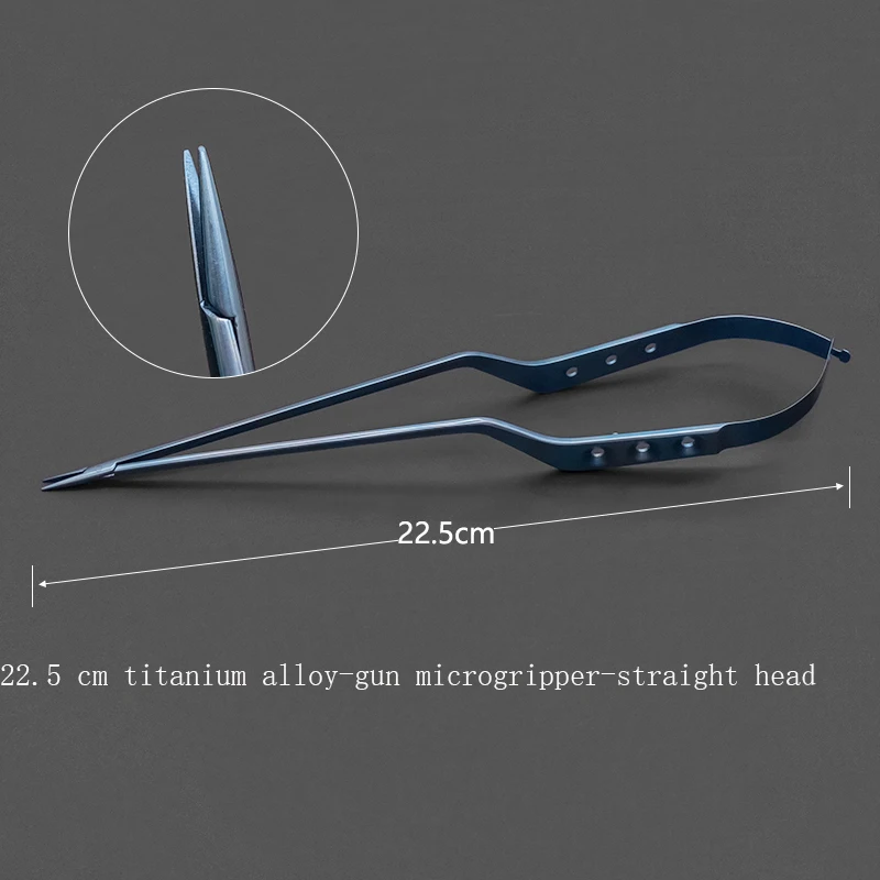 Pinça de retenção de agulha tipo pistola de aço inoxidável aparelho de microagulha para microcirurgia