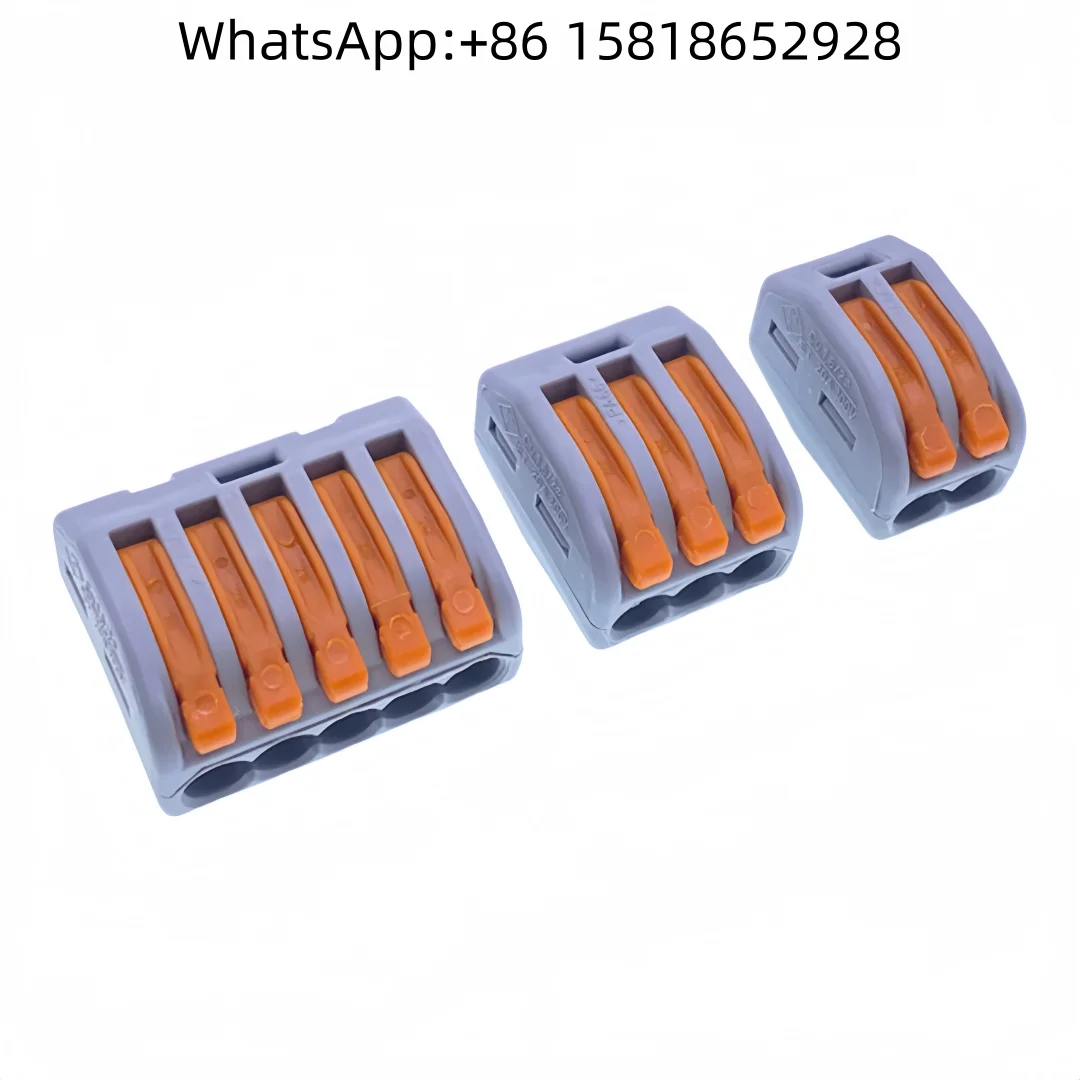 10pcs German terminal blocks 222-412 222-413 222-415 222 series connectors 0.08-4 square wire quick parallel branching