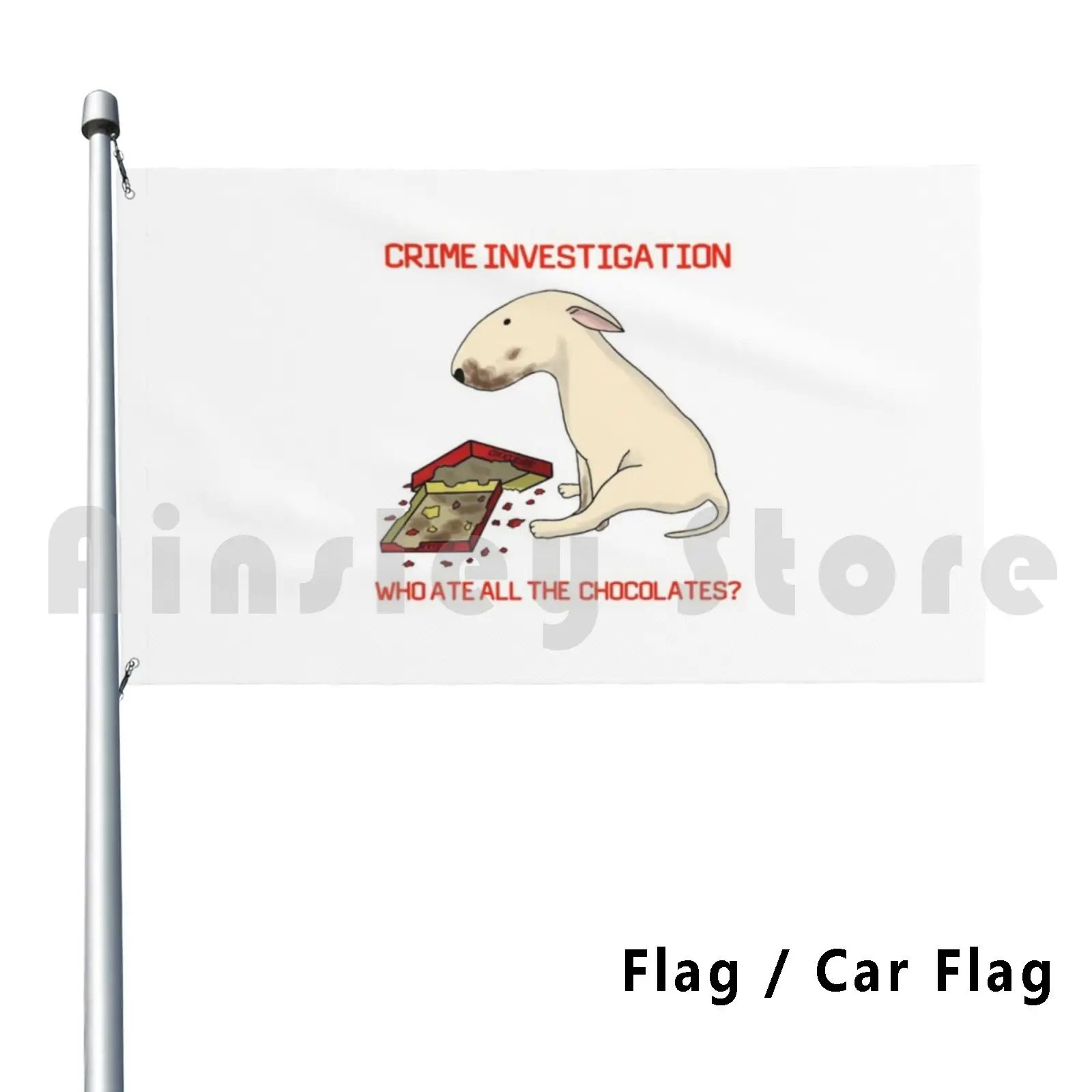 Bully Crime Flag Car Flag Funny Bull Terrier Bull Terrier Bulterier Dog Funny Crime Investigation