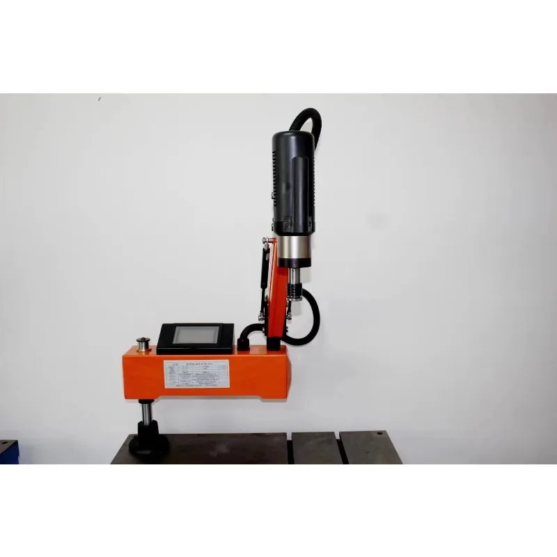 เครื่องต๊าปเกลียวแบบตั้งโต๊ะขนาดเล็ก CNC แบบแมนนวล/ เครื่องต๊าปเกลียวแบบแขนหมุนได้ 360 องศา ควบคุมด้วยเซอร์โวไฟฟ้า พร้อมหน้าจอสัมผัส