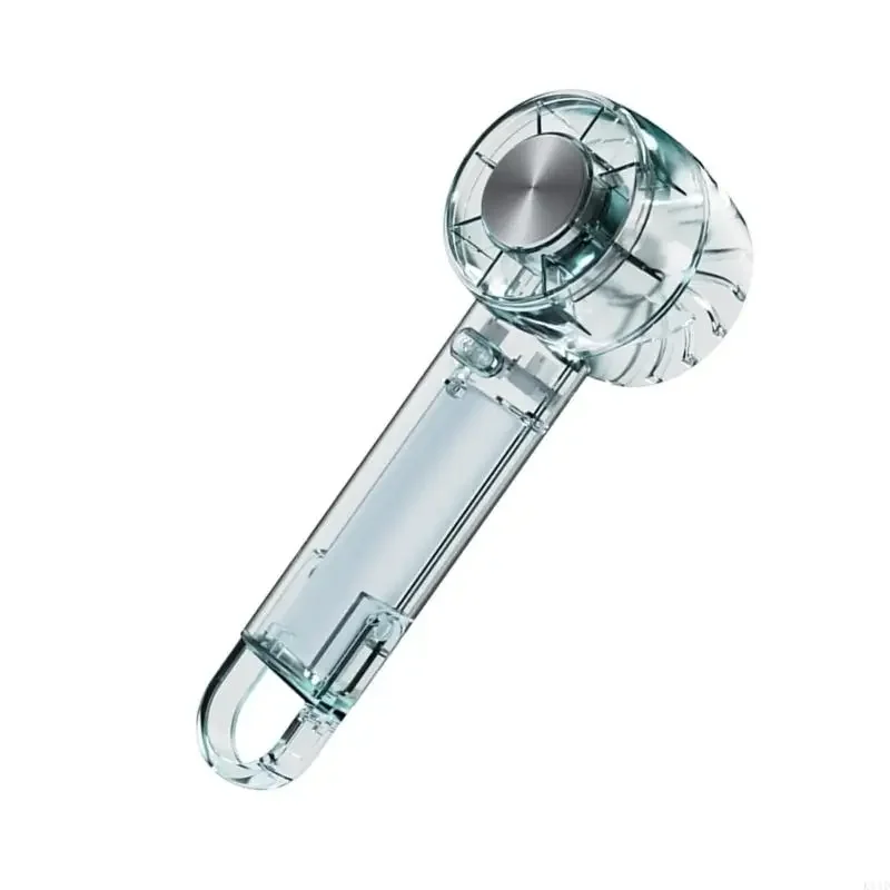 K1AD USB قابلة للشحن مروحة يدوية تصميم شفاف 1200 مللي أمبير بطارية عالية السرعات قابل للتعديل توربوس الرياح للسفر و