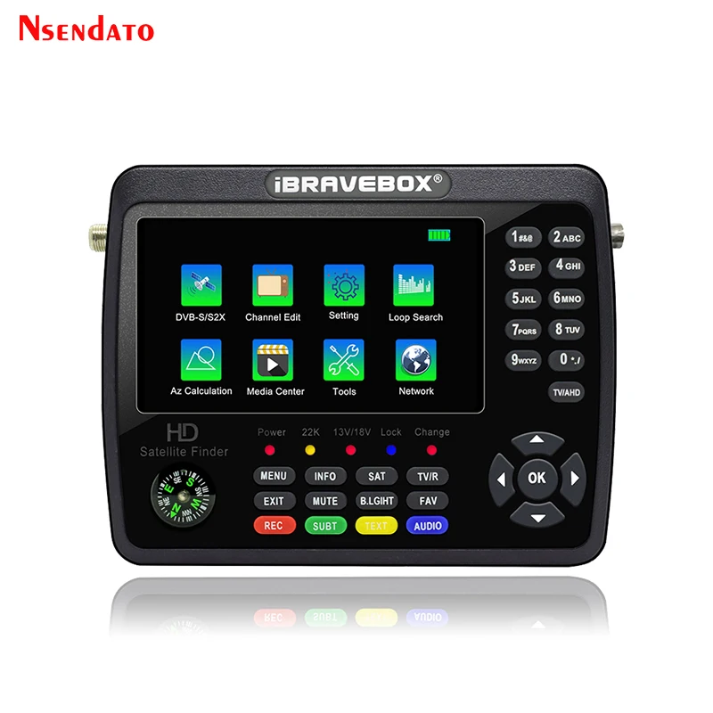 

Ibravebox V10 Finder Max Max+ 8MP HD Satellite TV Signal Finder DVB-S/S2/S2X AHD H.265 Signal Meter Satellite Sat Finder for LNB