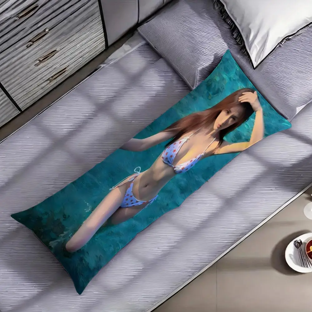 HD Swimming Pool Polka Dot Bikini Girl Long Body Pillow Cover 3D Clear Green Water Print Soft Peach Skin Dakimakura Case Fashion