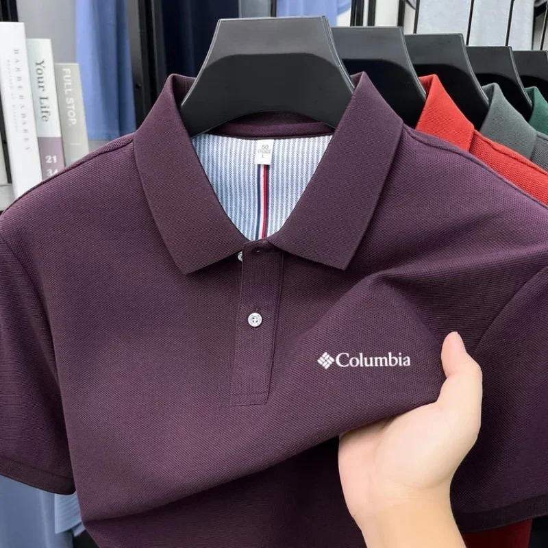 100% reine Baumwolle 2026 High-End Marken Herren Kurzarm-Poloshirt Sommer Mode Luxus Logo Besticktes Golf-Oberteil Lässiges T-Shirt – Detail 27