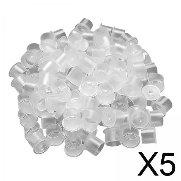

Black Tattoo Ink Caps Cups Waterproof Pigment Holders Set for Artists Tattooing and Micropigmentation Sessions