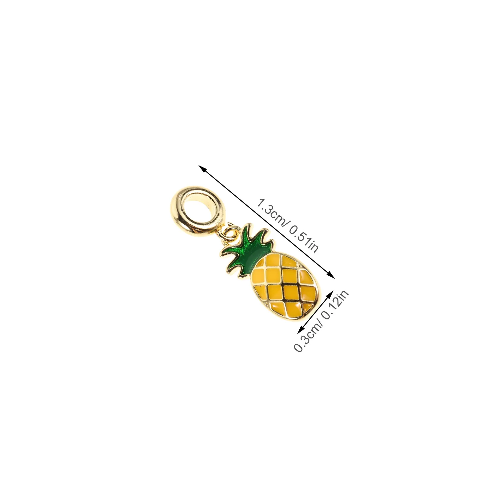 3Pcs Alloy Pendant For Earring Jewelry Making Jewelry Fruit Necklace Dripping Oil Effect Pineapple Hazelnut