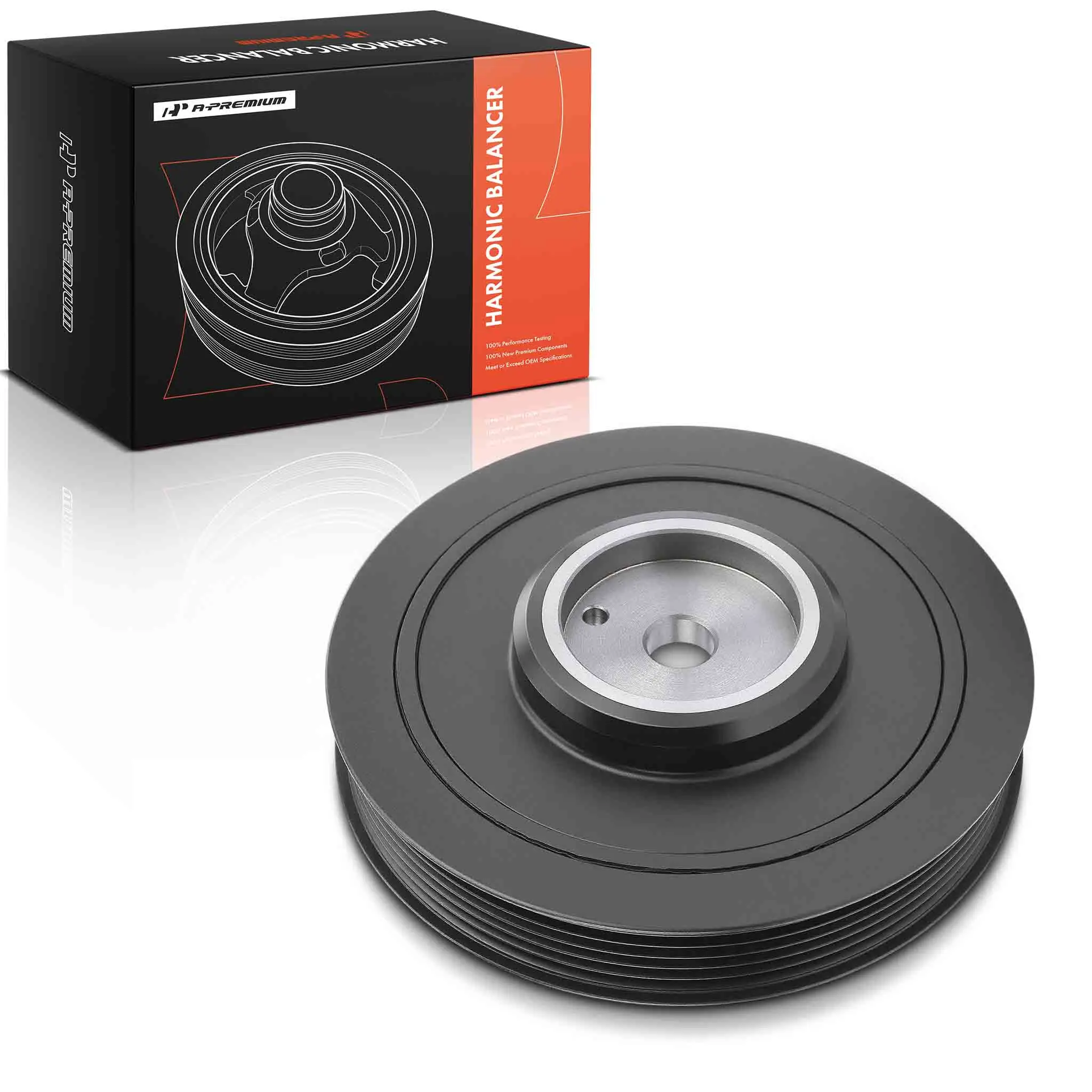 A-Premium Engine Harmonic Balancer for Hyundai Sonata 1999-2005 Santa Fe 2001-2006 Kia Optima 2001-2006 Sportage 2005-2010