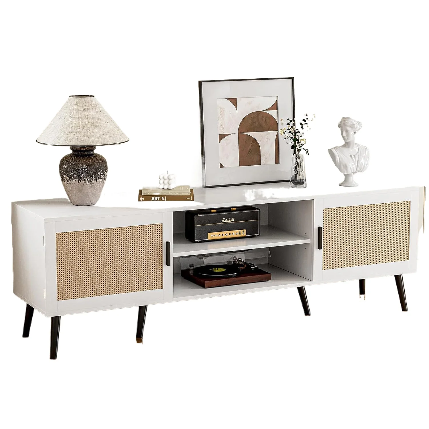 Furniture Living Room TV Cabinet Floor Cabinet Rattan Locker Factory Coffee Table