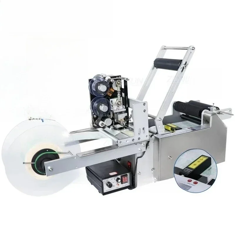 

Semi Automatic Round Jar Wine Transparent Sticker Label Applicator Glass Plastic Bottle Labeling Machine