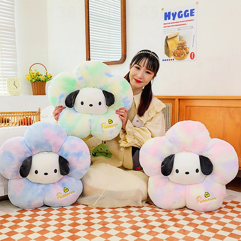 

Sanrio Kawaii Pochacco Plush Toy Stuffed Doll Cute Pet Pillow Creative Cushion Flower Seat Kids Birthday Xmas Gift for Children