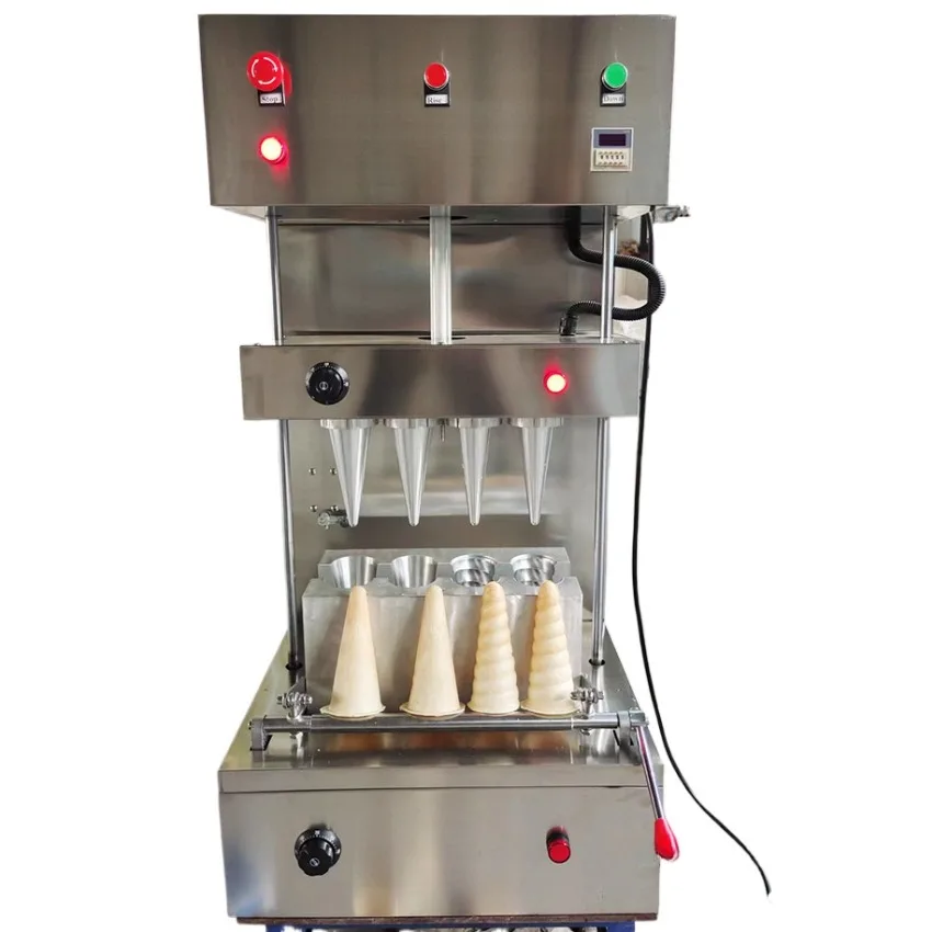 Electric Edible ice-cream cone shell Forming machine, Hand-held Pizza cone Maker and Spiral Pizza Dough Press mold and Machine