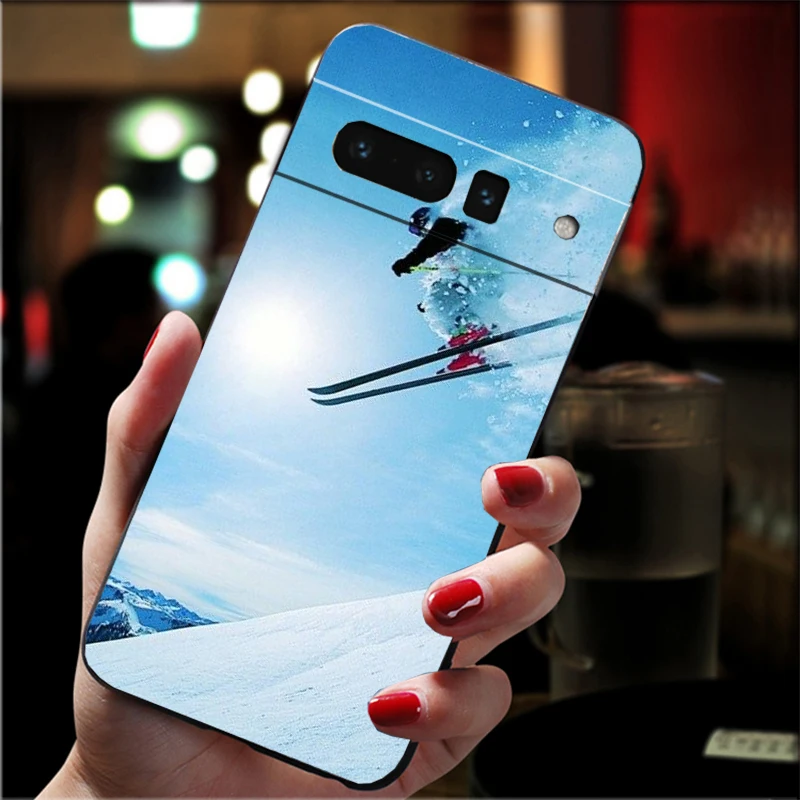 

Phone Case For Google Pixel 10 9 Pro XL 9A 8 7 6 Pro Pixel 8A 7A 6A Pixel 8 7 6 5 Snow Die Ski Snowboard Sport