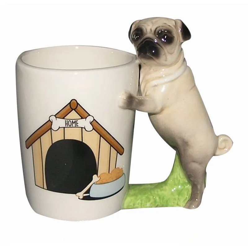 3D Dog shaped  Cup with Handle for Coffee, Tea, Juice, Milk & Water, 10 oz.Ceramic Mug for Home & Office