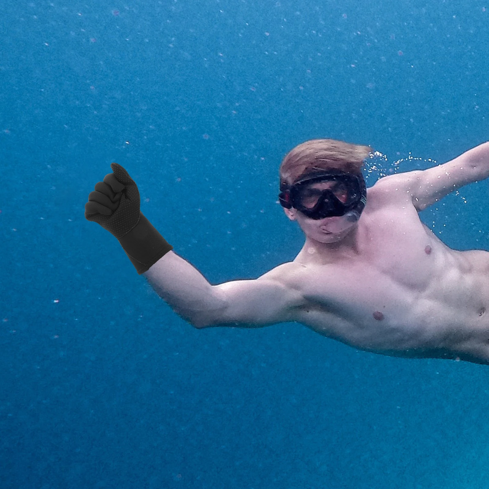 

Black L Size Diving Gloves Non-Slip Keep Warm Scratch Resistant for Scuba Diving Swimming Fishing Non-Slip Gloves for Swimming