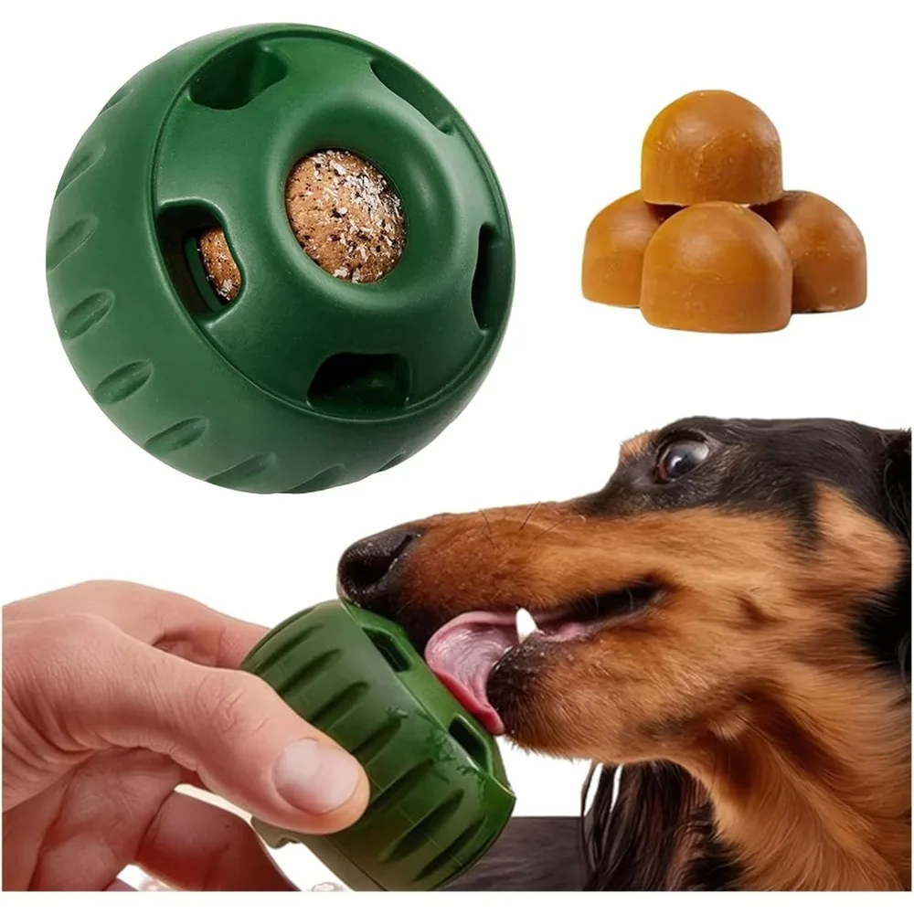 Brinquedo Interativo Duradouro para Cães Pupsicle & Treat Tray: Bola de Silicone para Petiscos, Mantenha Seu Cão Ocupado, Anti-Mastigação, Fácil de Limpar