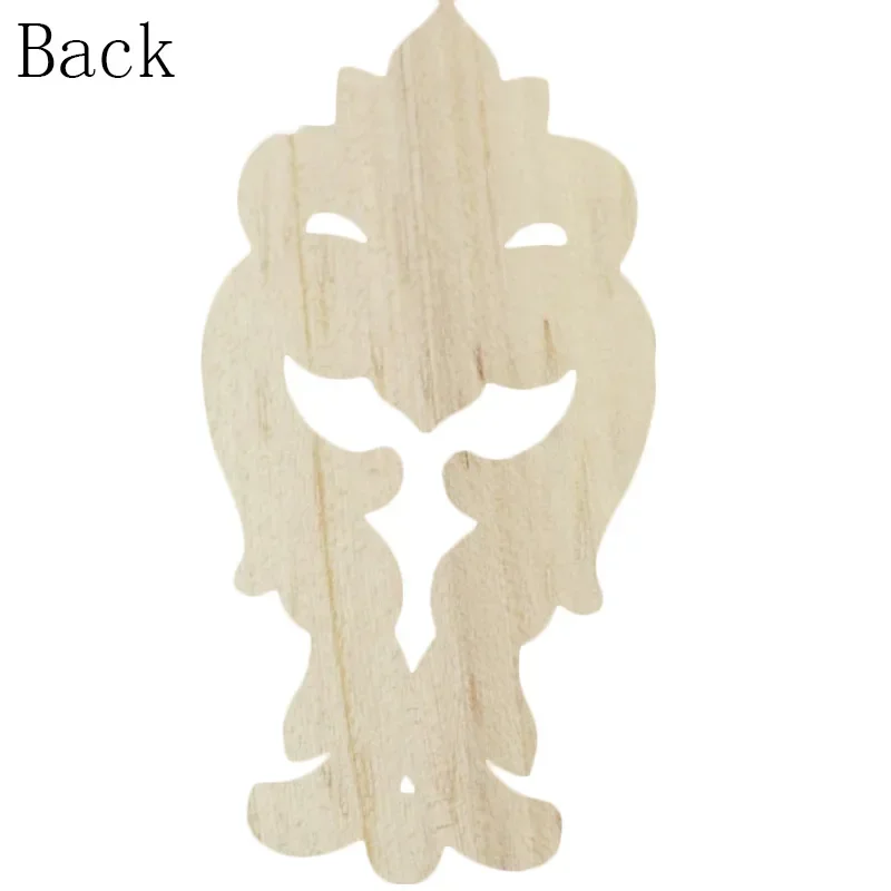 1PC Woodcarving Corner Decal Wooden Figurines Crafts Corner Appliques Frame Onlay Wall Door Furniture Decorative 10x5cm
