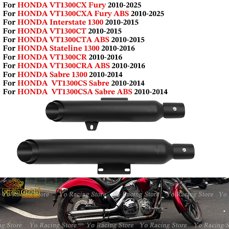 For HONDA VT1300CX VT1300CXA Fury ABS VT1300CT 2010-2025 Motorcycle Exhaust System Pipe For HONDA Sabre 1300 VT1300CSA Sabre ABS