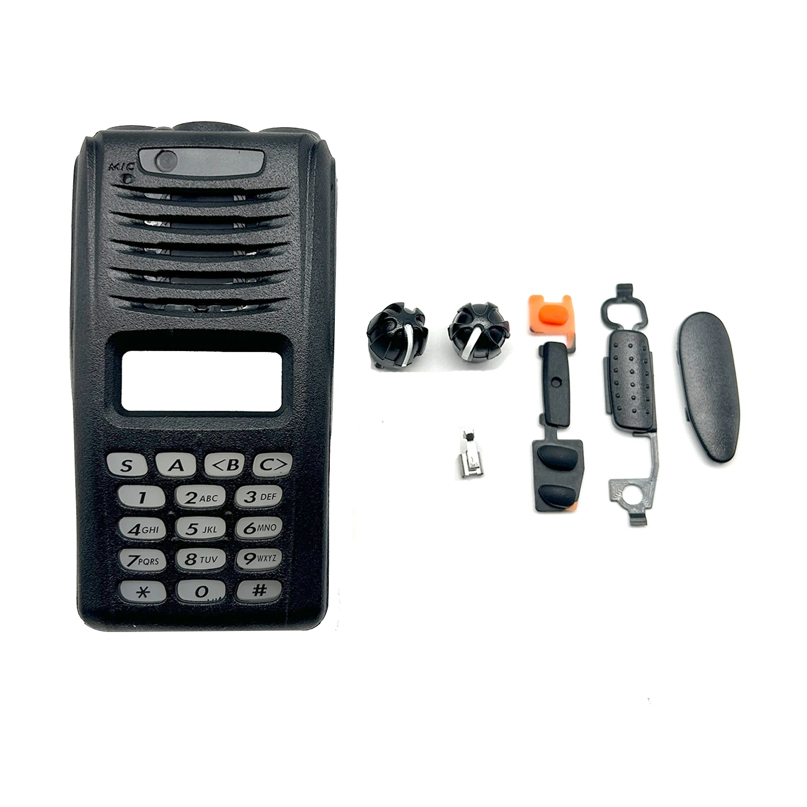 Kit de carcasa de reparación de teclado completo para Radio bidireccional, carcasa de repuesto para NX-320 NX320, portátil