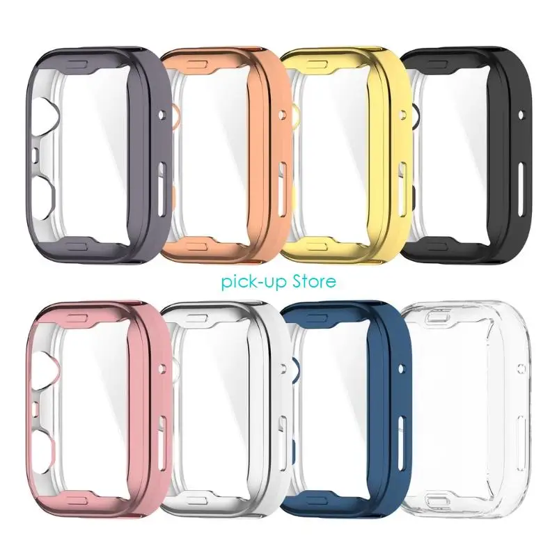 

Q5WA Scratchproof Shell Bumper Frame Case Protector Cover Full Coverage Shell for Watch Fit 4 Flexible Housing Case