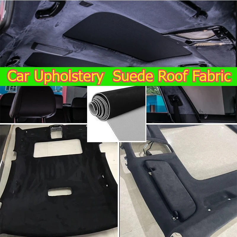 

Suede Headliner Roof Fabric Foam Backed for Car Truck Interior Upholstery Cloth Trim Protect Aging Faded DIY Repair Auto Fabrics