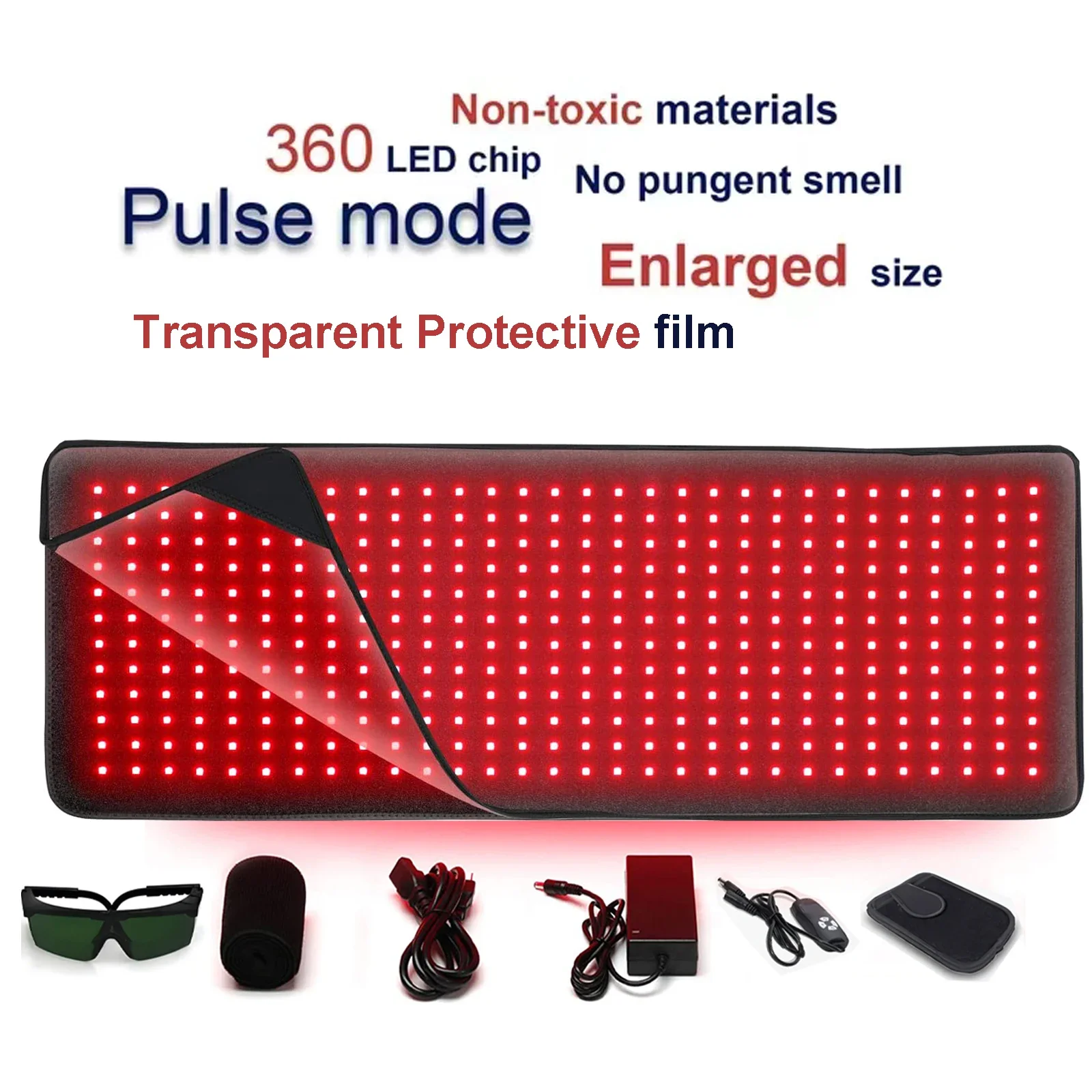 Red Light Therapy Blanket for Body, 360 LEDs Dual Band 660nm Red & 850nm Infrared for Deep Tissue Relief and Relaxation