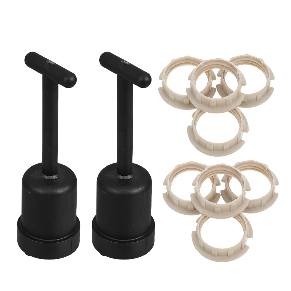 

2 Sets Light Socket Ring Kit Lamp Shade Installation Buckle Black Holder Adaptor
