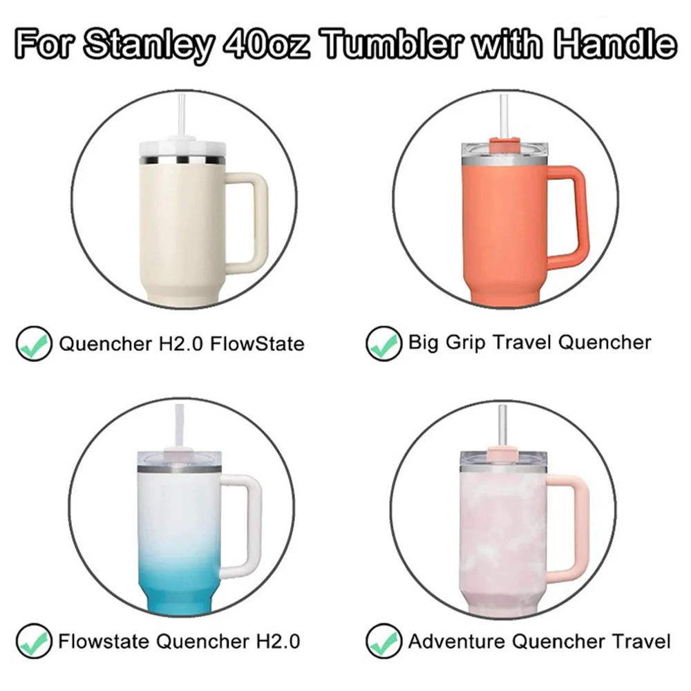 Cup Cover Replacement Lids for Stanley 40 oz Tumbler With Handle Cap Fit Quencher H2.0 40oz Mug Cup Accessories coolcells