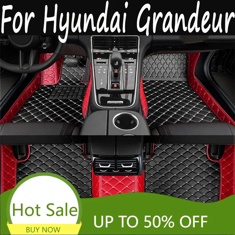 Car Floor Mat For Hyundai Grandeur Azera HG 2012 2013 2014 2015 2016 2017 Waterproof Pad Car Mats Foot Covers Car Accessories