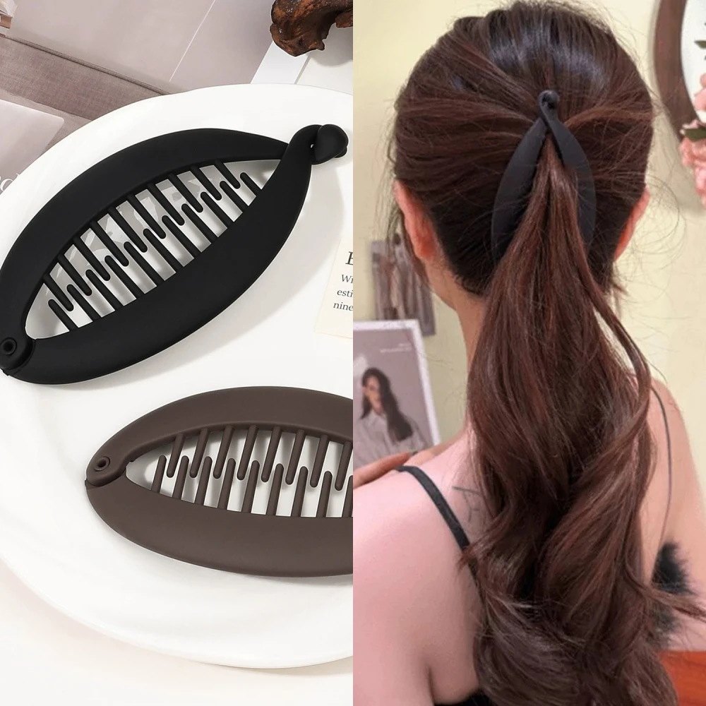 Frosted Ponytail Hairpin Banana Hair Clip Women Girls Fish Shaped Hairgrip Twist Clamp Barrette Headwear Korean Hair Accessories