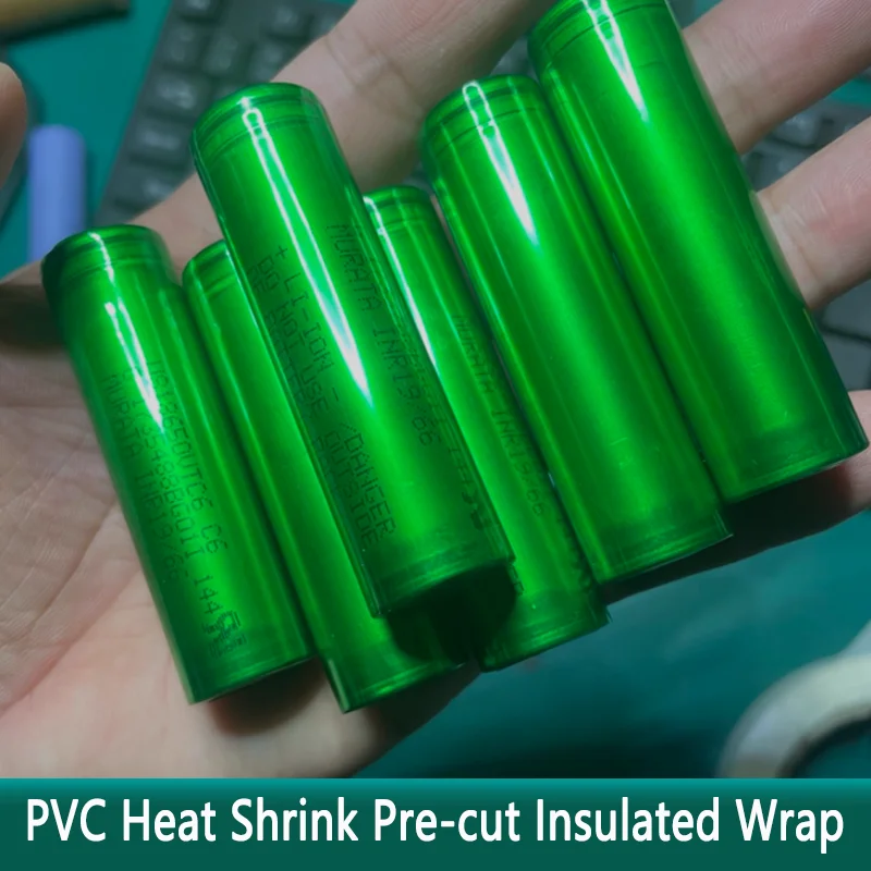 25~100pcs 18650/26650/21700 PVC Heat Shrink Wrap Precut Insulated Wrapping Sleeving Shrinkable Heat-shrink Tubing Battery Film