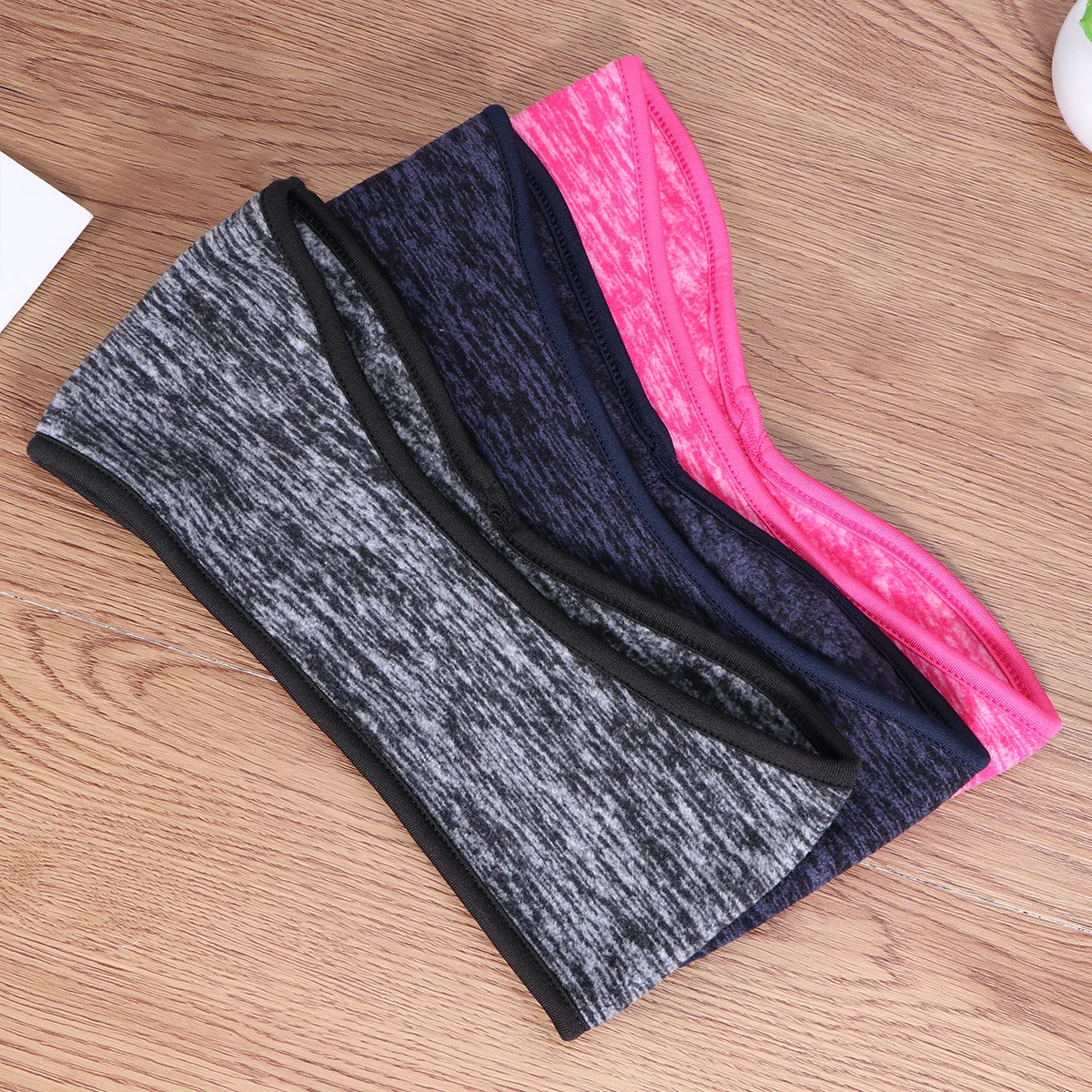 3 قطعة الصوف تدفئة الأذن عقال عدم الانزلاق ماصة للعرق لتشغيل الدراجات التنزه التزلج في الهواء الطلق استخدام رمادي أزرق وردي #2