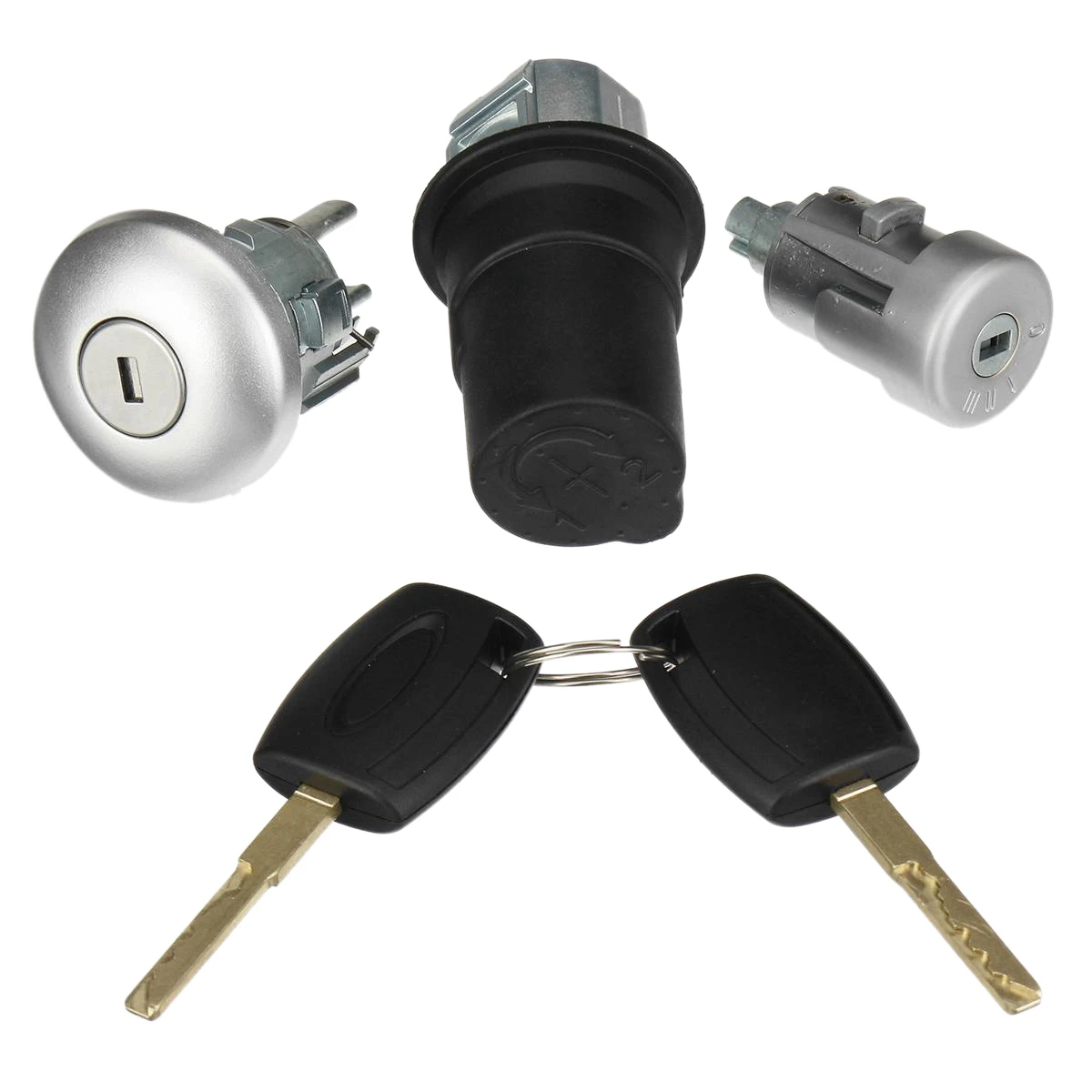 3Pcs Lgnition Switch Barrel Lock Set with 2 Keys 2408222 for Ford Transit MK8 Tourneo Custom 201-2019