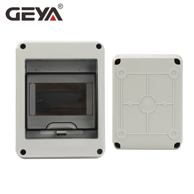 GEYA 5Way Waterproof Distribution Box Circuit Breaker MCB Power Plastic Junction Wire Box IP65 Electrical Box