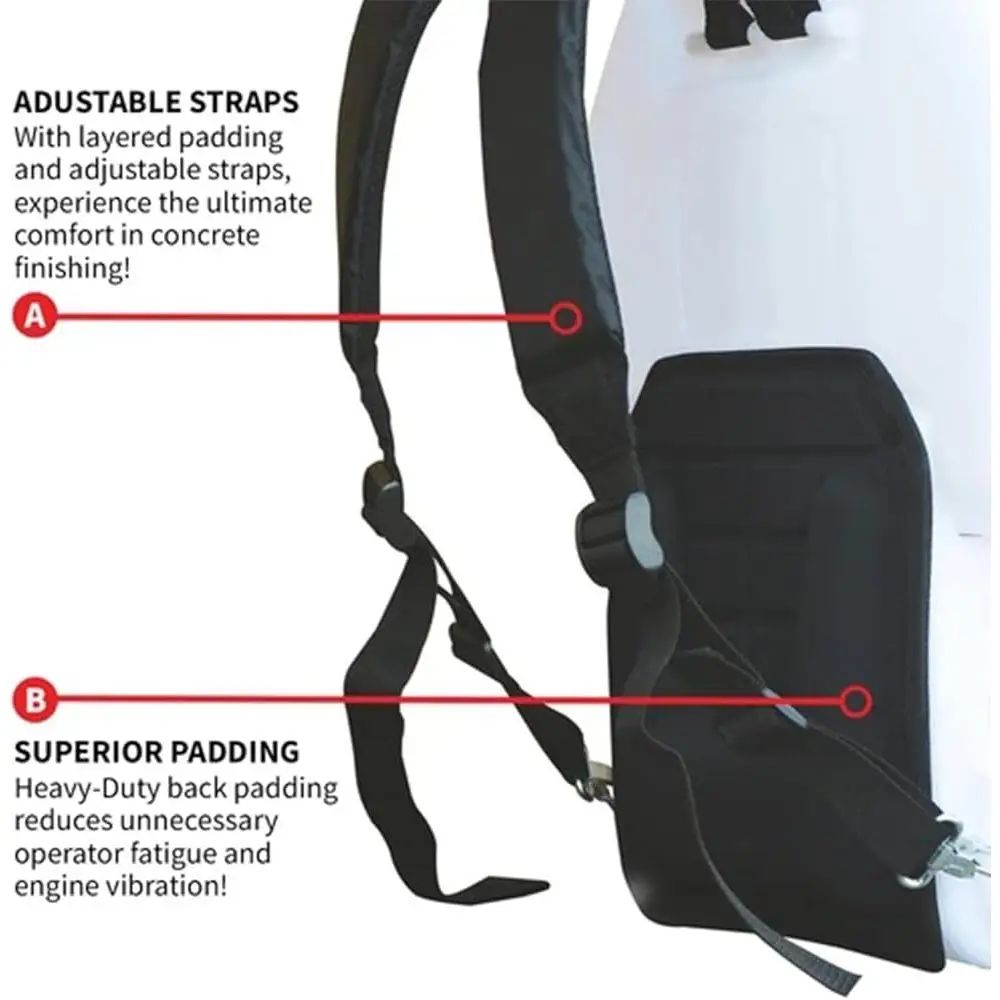 Motorized Backpack Concrete Sprayer 6.5 Gal Adjustable Pressure Curing Sealant Fertilizer Wand Included Fast Efficient