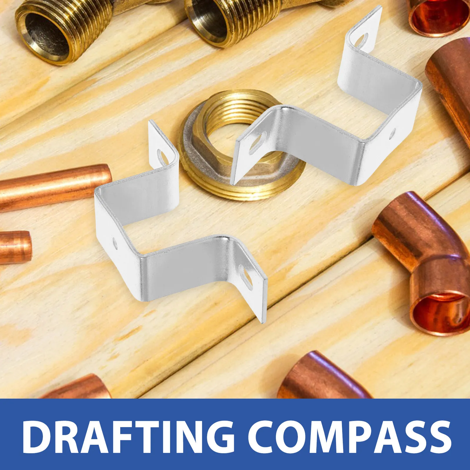 4Pcs Copper U Clamp Rail Bracket Versatile Flat U Shaped Mounting Bracket for Din Rail Circuit Breaker Secure Stable Equipment