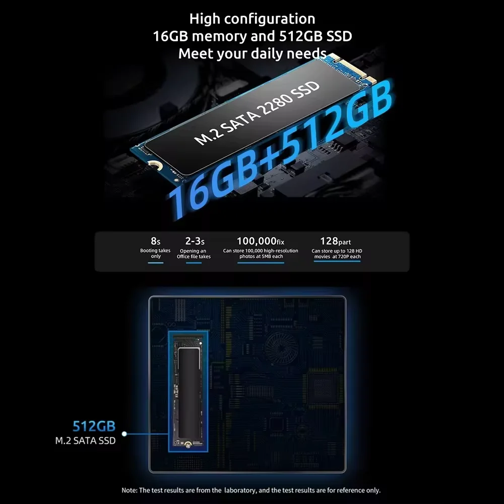 BMAX - Micro Desktop B4Plus, Intel N100 16 GB DDR4 512 GB SSD, Windows 11 Supports 4K 2 x HDMI1 x Type-C Small Computer