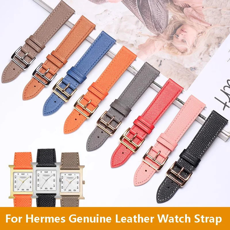 Genuine Leather Watch Strap Of The Watchband For Hermes 14/16/18/20mm Fashionable Comfortable Soft cowhide Women Bracelet