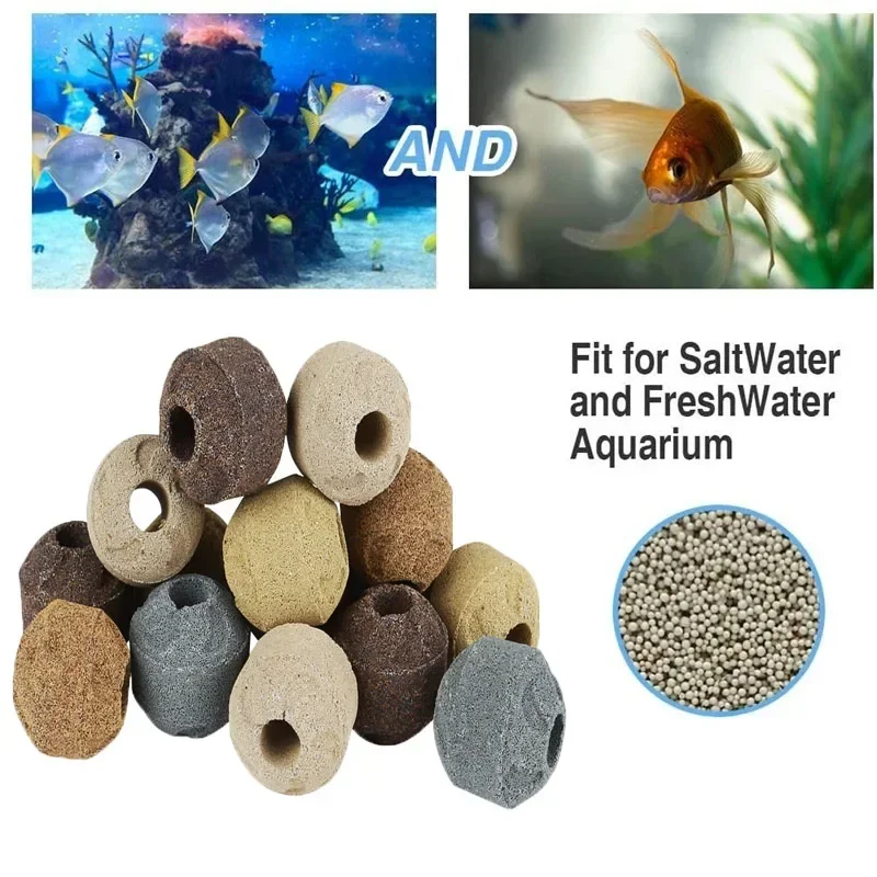 

10pcs Ceramic Biochemical Ball Filter Media Nitrifying Bacteria House Aquarium Filter Accessories For Fish Tank Water Cleaning